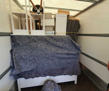 Furniture in moving van